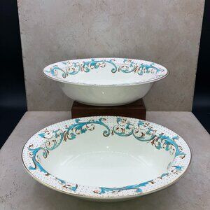 Brierley by Alfred Meakin England Rare Oval Service Bowl Aqua 2 Available 9”